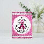 Brustkrebs-Bewusstsein Monat Überleben rosa Feiertagspostkarte (Stehend Vorderseite)