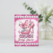 Brustkrebs-Bewusstsein Monat Überleben rosa Postkarte (Stehend Vorderseite)