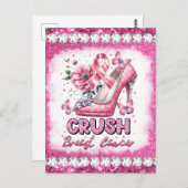 Brustkrebs-Bewusstsein Monat Überleben rosa Postkarte (Vorne/Hinten)