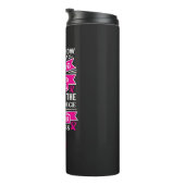 Brustkrebs-Bewusstsein | Monogram Tumbler Thermosbecher (Nach rechts gedreht)