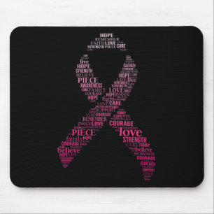 Brustkrebs-Bewusstsein-Montage Männer Frauen Mousepad