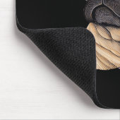 Brustkrebs-Bewusstsein Mops Brustkrebs Monat Mousepad (Ecke)