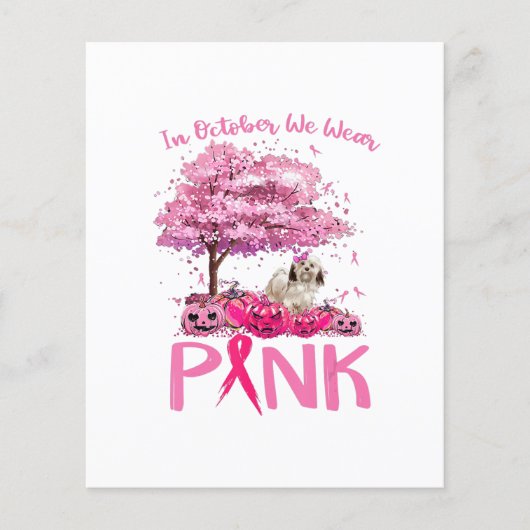 Brustkrebs-Bewusstsein Oktober tragen wir rosa mit Flyer (Vorne)