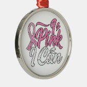 Brustkrebs-Bewusstsein Ornament Aus Metall (Rechts)