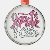 Brustkrebs-Bewusstsein Ornament Aus Metall (Vorne)