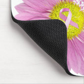 Brustkrebs-Bewusstsein Pink Daisy Mousepad (Ecke)