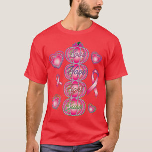 Brustkrebs Bewusstsein Pink Pumpkins Liebe Hoffnun T-Shirt