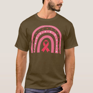 Brustkrebs Bewusstsein Pink Rainbow Pink Ribbon G T-Shirt