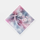 Brustkrebs-Bewusstsein Pink Ribbon Abstrakt Serviette (Ecke)