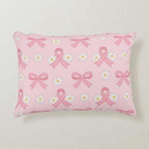 Brustkrebs-Bewusstsein Pink Ribbon Dekokissen