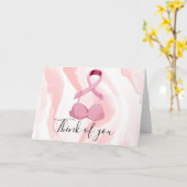 Brustkrebs-Bewusstsein Pink Ribbon denken Sie an S Karte (Gelbe Blume)