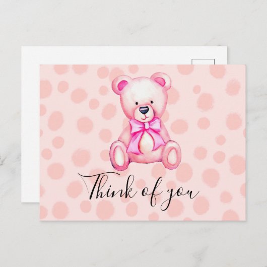 Brustkrebs-Bewusstsein Pink Ribbon denken Sie an S Postkarte (Vorne/Hinten)