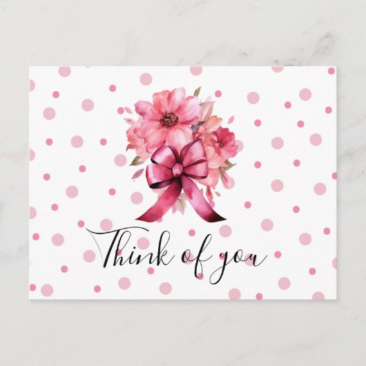 Brustkrebs-Bewusstsein Pink Ribbon denken Sie an S Postkarte (Vorderseite)