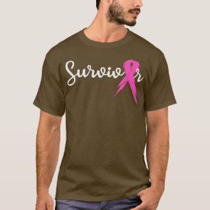 Brustkrebs-Bewusstsein Pink Ribbon Survivor Gesche T-Shirt