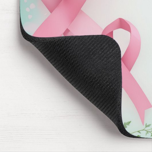 Brustkrebs-Bewusstsein Pink Ribbons and Daisis Mousepad (Ecke)