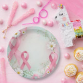 Brustkrebs-Bewusstsein Pink Ribbons and Daisis Pappteller (Party)