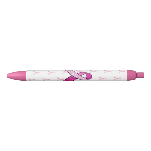 Brustkrebs-Bewusstsein Pink Ribbons Pens Kugelschreiber (Vorderseite)