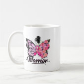 Brustkrebs-Bewusstsein Pink Ribbons Schmetterling Kaffeetasse (Links)