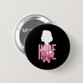 Brustkrebs Bewusstsein Pink Unterstützung Brustkre Button (Vorne & Hinten)