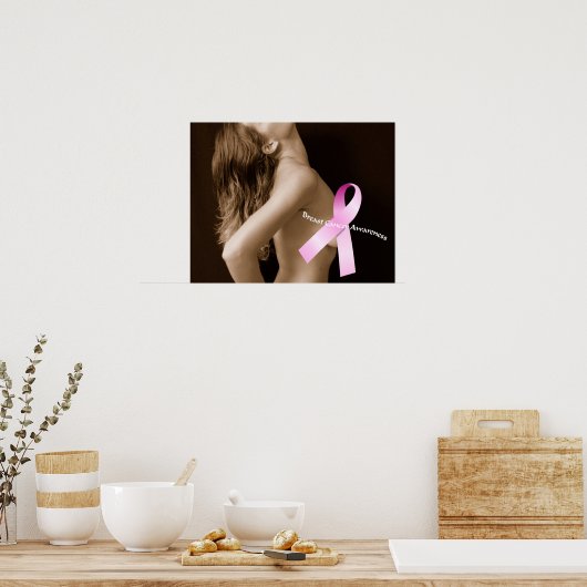 Brustkrebs-Bewusstsein Poster (Küche)