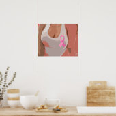 Brustkrebs-Bewusstsein Poster (Küche)