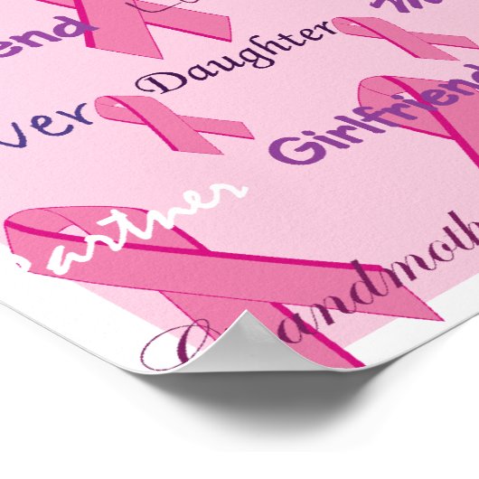 Brustkrebs-Bewusstsein Poster (Ecke)