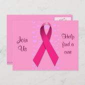 Brustkrebs-Bewusstsein Postkarte (Vorne/Hinten)