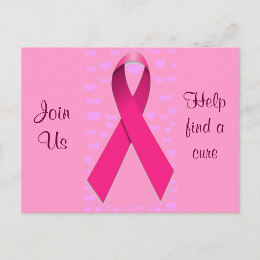 Brustkrebs-Bewusstsein Postkarte (Vorderseite)