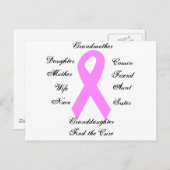 Brustkrebs-Bewusstsein Postkarte (Vorne/Hinten)