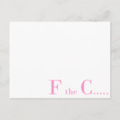 Brustkrebs-Bewusstsein Postkarte (Vorderseite)