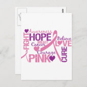 Brustkrebs-Bewusstsein Postkarte (Vorne/Hinten)