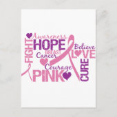 Brustkrebs-Bewusstsein Postkarte (Vorderseite)