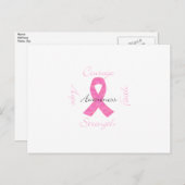 Brustkrebs-Bewusstsein Postkarte (Vorne/Hinten)