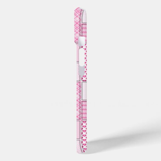 Brustkrebs-Bewusstsein - Quilt-Muster - Fall Case-Mate iPhone Hülle (Rückseite / Links)