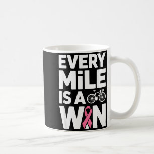 Brustkrebs-Bewusstsein Radfahrer Radfahren Radspor Kaffeetasse