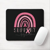 Brustkrebs-Bewusstsein Rainbow Rosa Leopard Mousepad (Mit Mouse)
