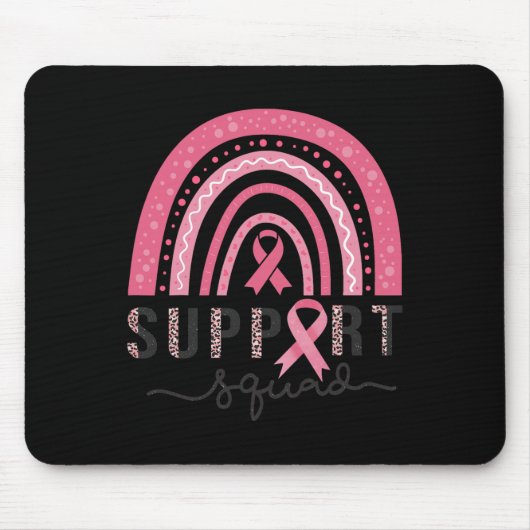Brustkrebs-Bewusstsein Rainbow Rosa Leopard Mousepad (Vorne)