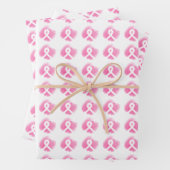 Brustkrebs-Bewusstsein Ribbon Wasserfarbe  Geschenkpapier Set (Beispiel)