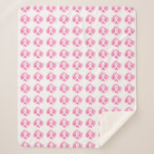 Brustkrebs-Bewusstsein Ribbon Wasserfarbe Sherpadecke (Vorderseite)