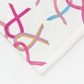 Brustkrebs Bewusstsein Ribbons Chemo Blanket Fleecedecke (Ecke)