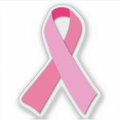 Brustkrebs-Bewusstsein Rosa Band Aufkleber (Vorderseite)