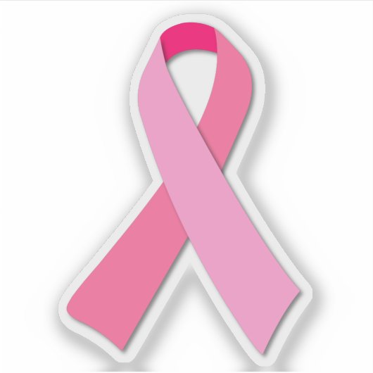Brustkrebs-Bewusstsein Rosa Band Aufkleber (Vorderseite)