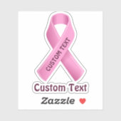 Brustkrebs-Bewusstsein Rosa Band Aufkleber (Blatt)