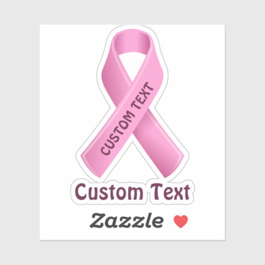 Brustkrebs-Bewusstsein Rosa Band Aufkleber (Blatt)