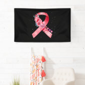 Brustkrebs-Bewusstsein Rosa Band Banner (Insitu)