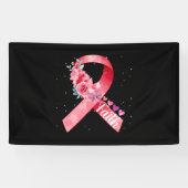 Brustkrebs-Bewusstsein Rosa Band Banner (Horizontal)