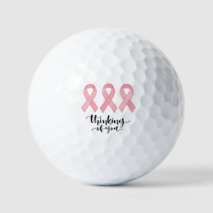 Brustkrebs Bewusstsein Rosa Band Denken Golfball