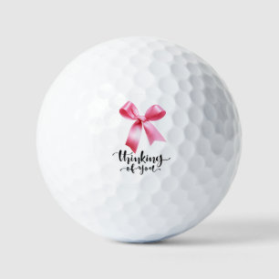 Brustkrebs Bewusstsein Rosa Band Denken Golfball