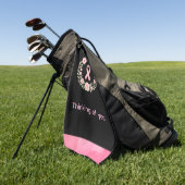 Brustkrebs Bewusstsein Rosa Band Denken Golfhandtuch (Gras)