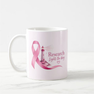 Brustkrebs-Bewusstsein Rosa Band Forschung Kaffeetasse